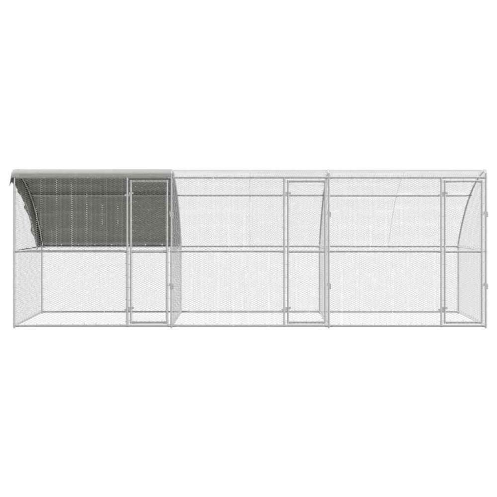 Produktbild för Hönshus 3 pcs Silver 600 x 200 x 200 cm Stål och PE