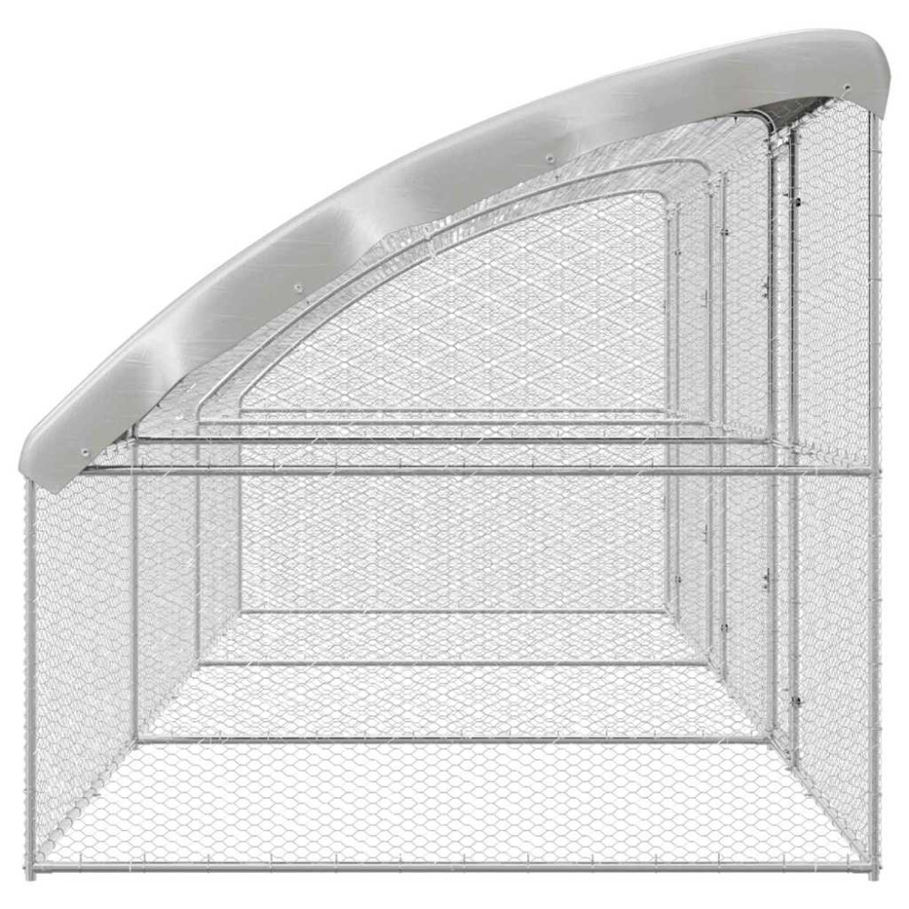Produktbild för Hönshus 3 pcs Silver 600 x 200 x 200 cm Stål och PE