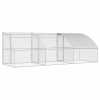 Produktbild för Hönshus 3 pcs Silver 600 x 200 x 200 cm Stål och PE