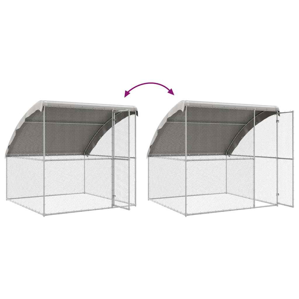 Produktbild för Hönshus 3 pcs Silver 600 x 200 x 200 cm Stål och PE