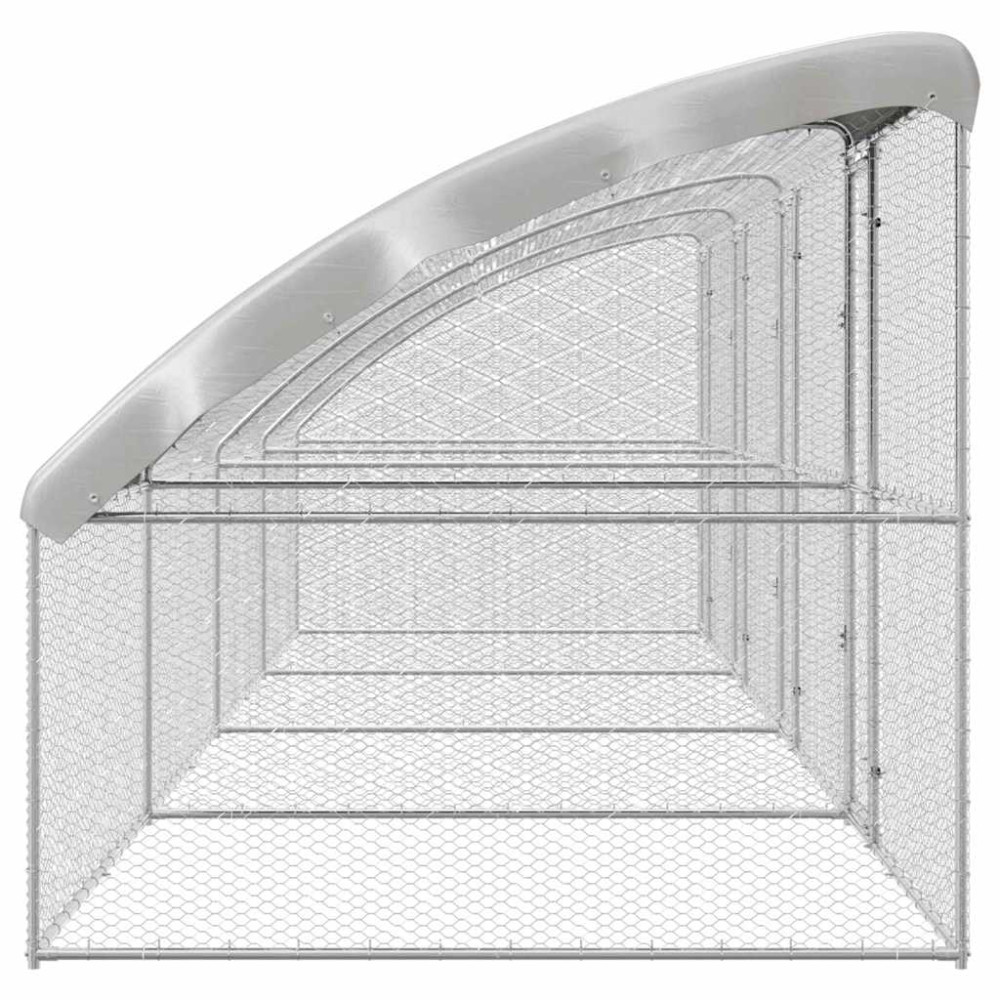 Produktbild för Hönshus 4 pcs Silver 800 x 200 x 200 cm Stål och PE