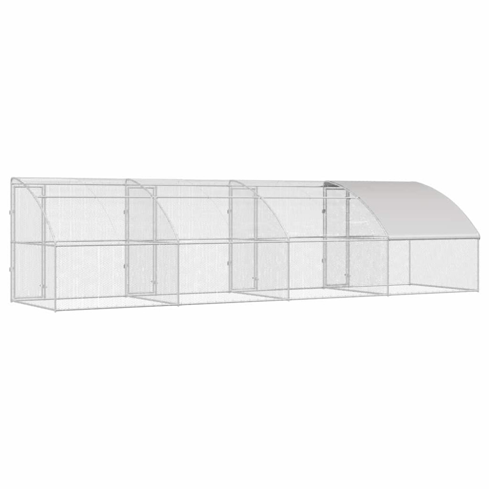 Produktbild för Hönshus 4 pcs Silver 800 x 200 x 200 cm Stål och PE