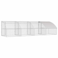 Produktbild för Hönshus 4 pcs Silver 800 x 200 x 200 cm Stål och PE