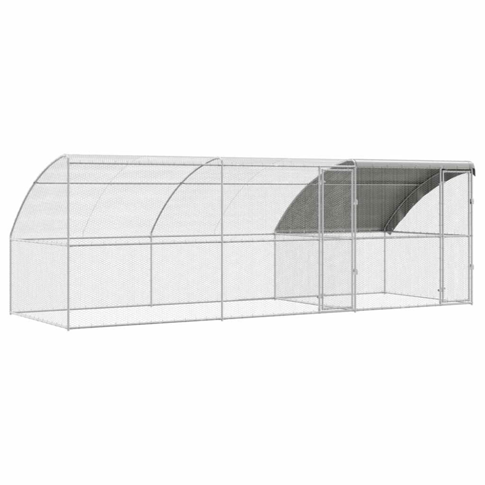 Produktbild för Hönshus 3 pcs Silver 600 x 200 x 200 cm Stål och PE