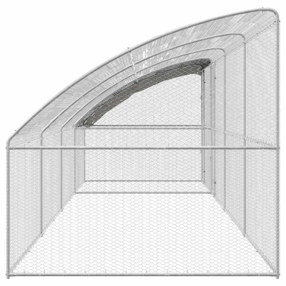 Produktbild för Hönshus 4 pcs Silver 800 x 200 x 200 cm Stål och PE