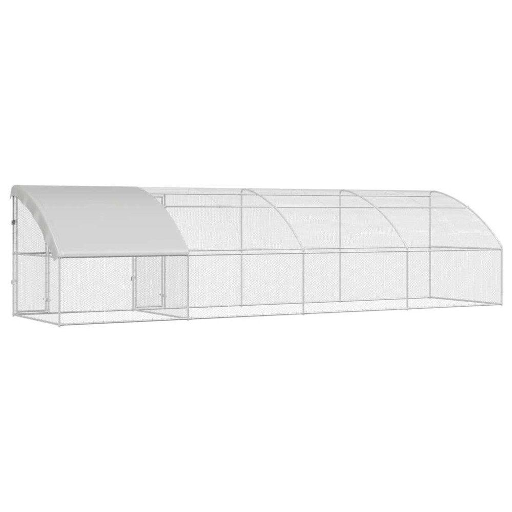 Produktbild för Hönshus 4 pcs Silver 800 x 200 x 200 cm Stål och PE