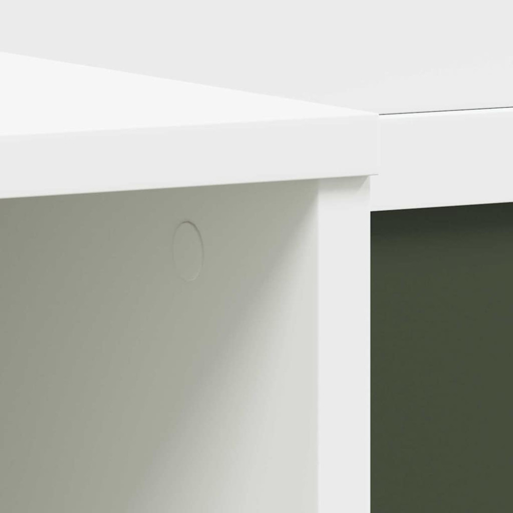 Produktbild för Skrivbord med öppen förvaring och tavla med hylla ROROS Vit