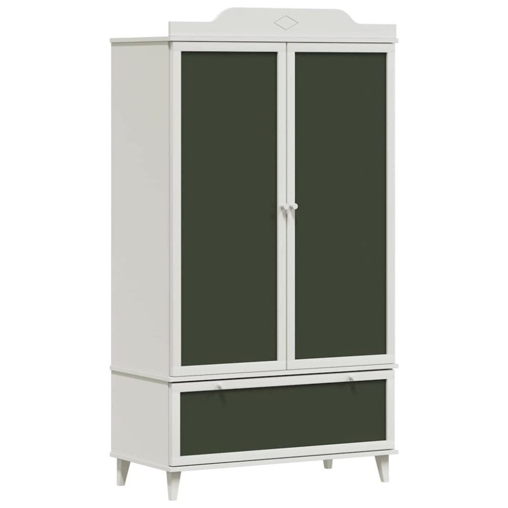 Produktbild för Krittavla Garderob ROROS Vit 90 x 45 x 165 cm Konstruerat trä