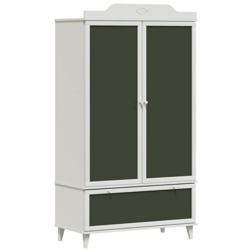 vidaXL Krittavla Garderob ROROS Vit 90 x 45 x 165 cm Konstruerat trä