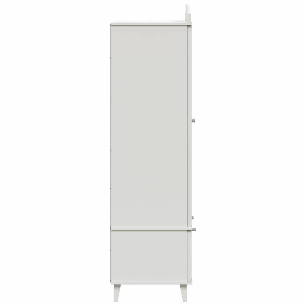 Produktbild för Krittavla Garderob ROROS Vit 90 x 45 x 165 cm Konstruerat trä