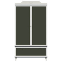 Produktbild för Krittavla Garderob med låda ROROS Grå och Vit 90 x 45 x 165 cm