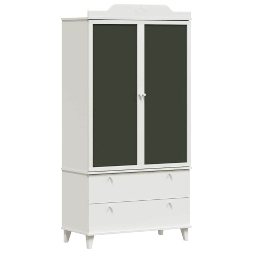 vidaXL Krittavla Garderob ROROS Vit 90 x 45 x 180 cm Konstruerat trä