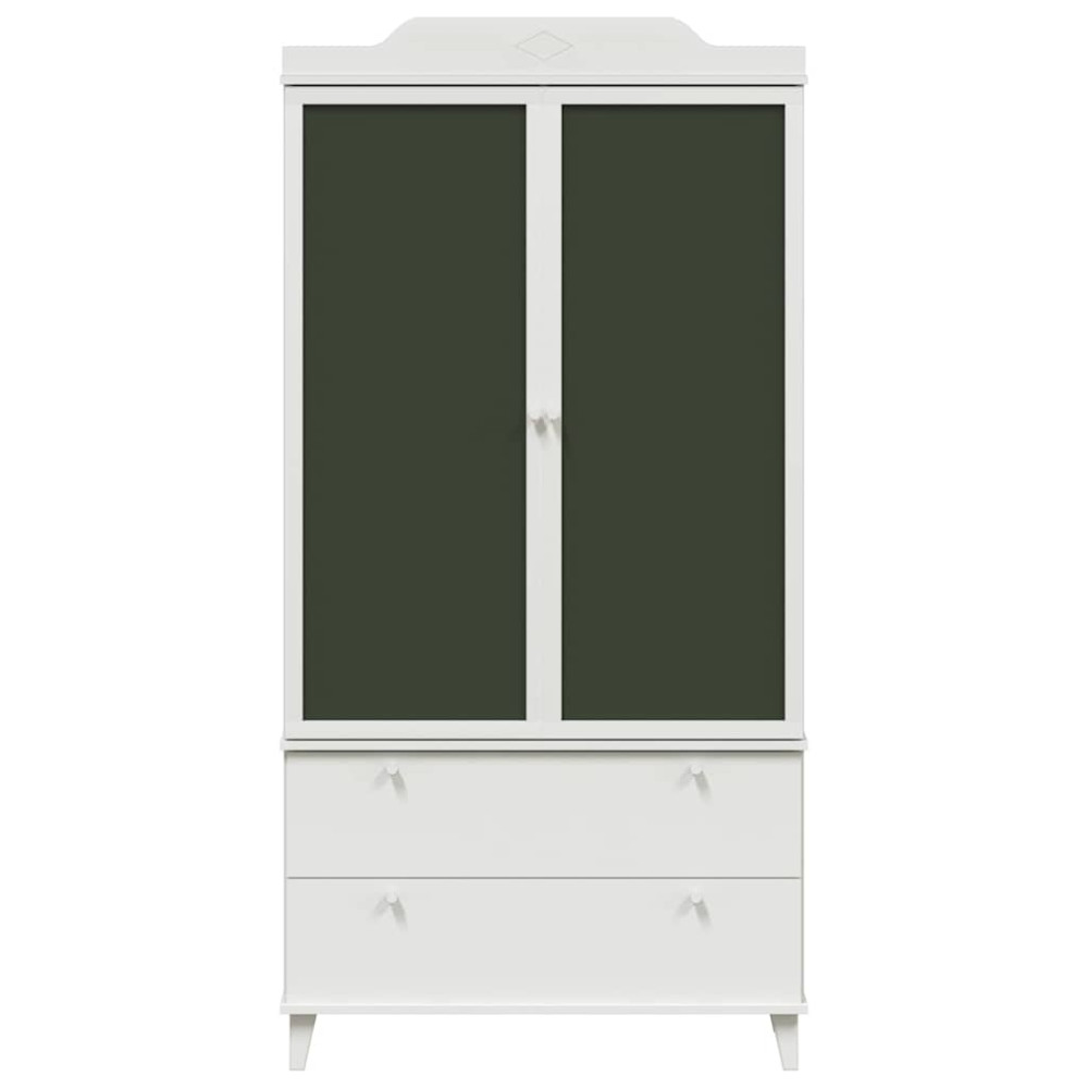 Produktbild för Krittavla Garderob ROROS Vit 90 x 45 x 180 cm Konstruerat trä