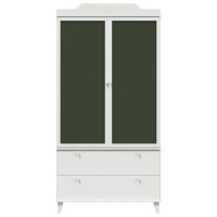 Produktbild för Krittavla Garderob ROROS Vit 90 x 45 x 180 cm Konstruerat trä