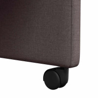 Produktbild för Matstolar med hjul med hjul 2 pcs Mörkbrun 57 x 66 x 94 cm tyg