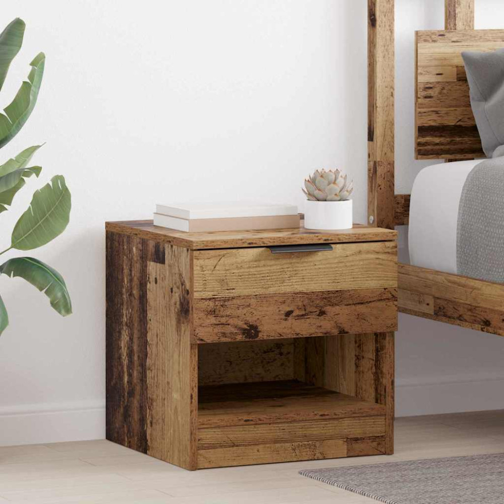 Produktbild för Sängskåp 2 pcs Gammalt trä 40 x 39 x 40 cm Konstruerat trä