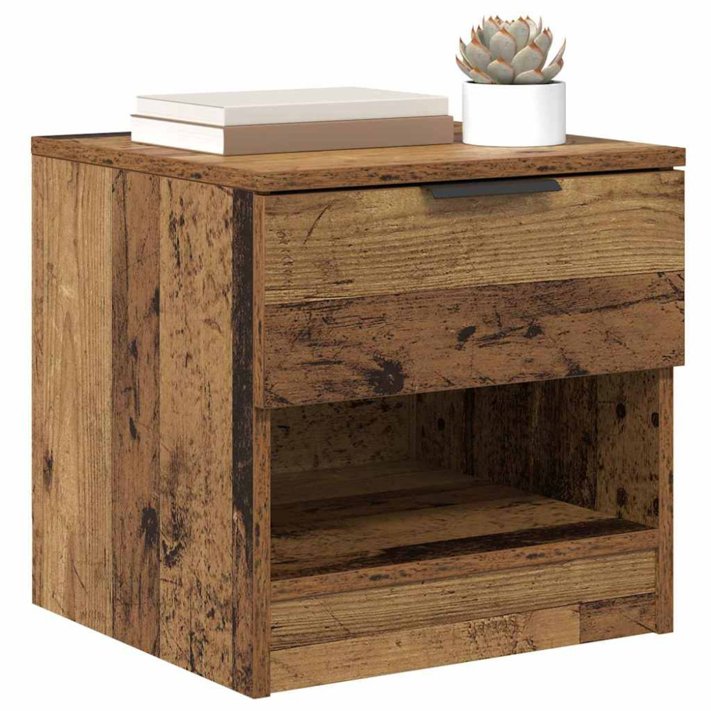 Produktbild för Sängskåp 2 pcs Gammalt trä 40 x 39 x 40 cm Konstruerat trä