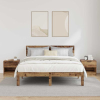 Produktbild för Sängskåp 2 pcs Gammalt trä 40 x 39 x 40 cm Konstruerat trä