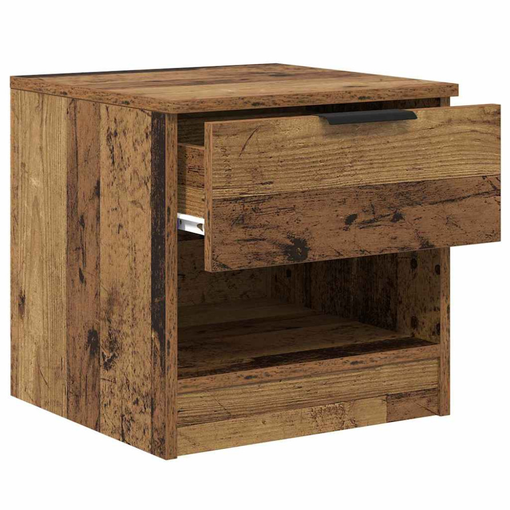 Produktbild för Sängskåp 2 pcs Gammalt trä 40 x 39 x 40 cm Konstruerat trä