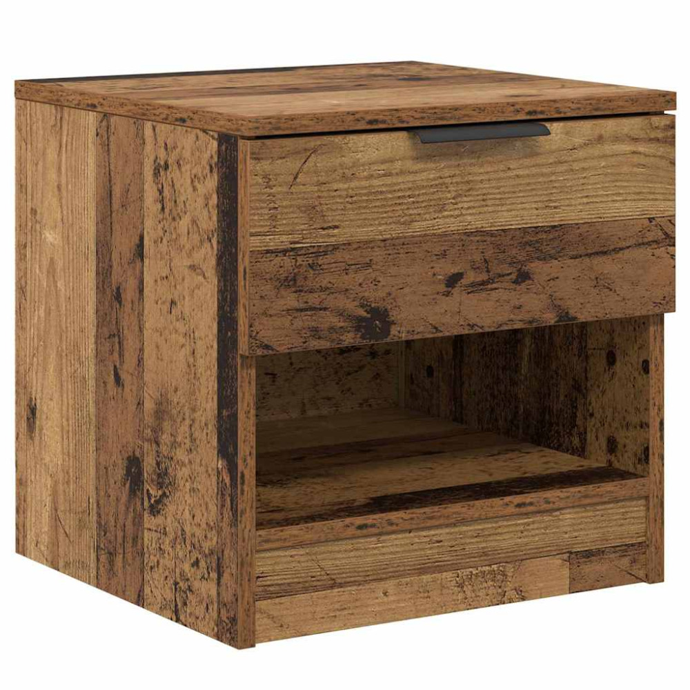 Produktbild för Sängskåp 2 pcs Gammalt trä 40 x 39 x 40 cm Konstruerat trä