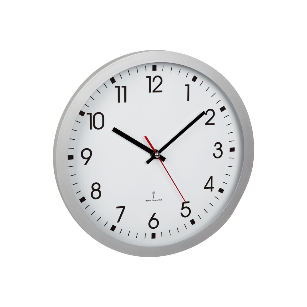 Produktbild för TFA - klocka - kvarts - väggmonterbar - 30 cm - ram: silver