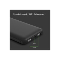 Produktbild för Belkin BoostCharge power bank - USB-C, 2 x USB - 15 watt
