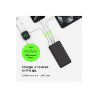 Produktbild för Belkin BoostCharge power bank - USB-C, 2 x USB - 15 watt