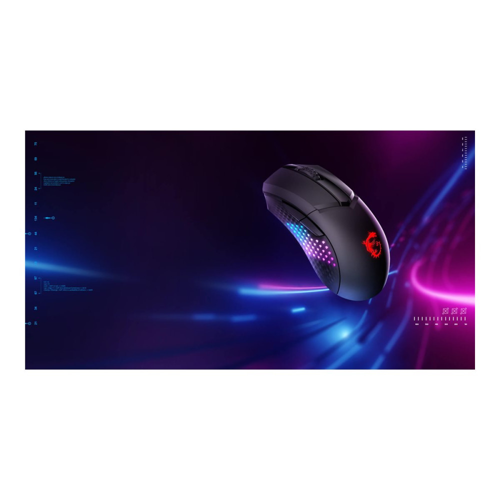 Produktbild för MSI Clutch GM51 - mus - låg vikt - 2.4 GHz, Bluetooth, USB