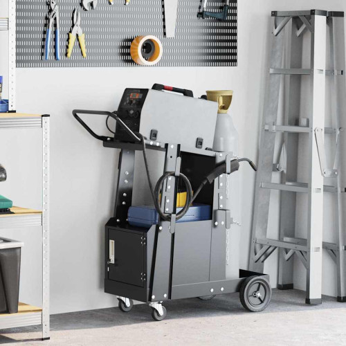 vidaXL Svetsvagn Svart 91 x 47 x 96 cm Stål