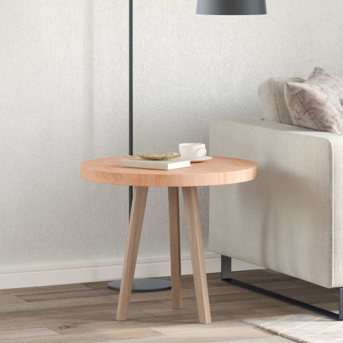 vidaXL Bordsskiva Ljusbrun Ø 60 x 4 cm Massivt Ekträ