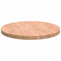 Produktbild för Bordsskiva Ljusbrun Ø 70 x 4 cm Massivt Ekträ