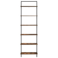 Produktbild för Hyllsystem Rökt ek 60 x 24 x 203 cm Konstruerat trä