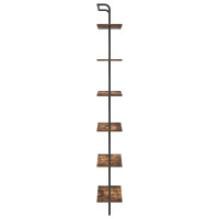 Produktbild för Hyllsystem Rökt ek 60 x 24 x 203 cm Konstruerat trä