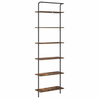 Produktbild för Hyllsystem Rökt ek 60 x 24 x 203 cm Konstruerat trä