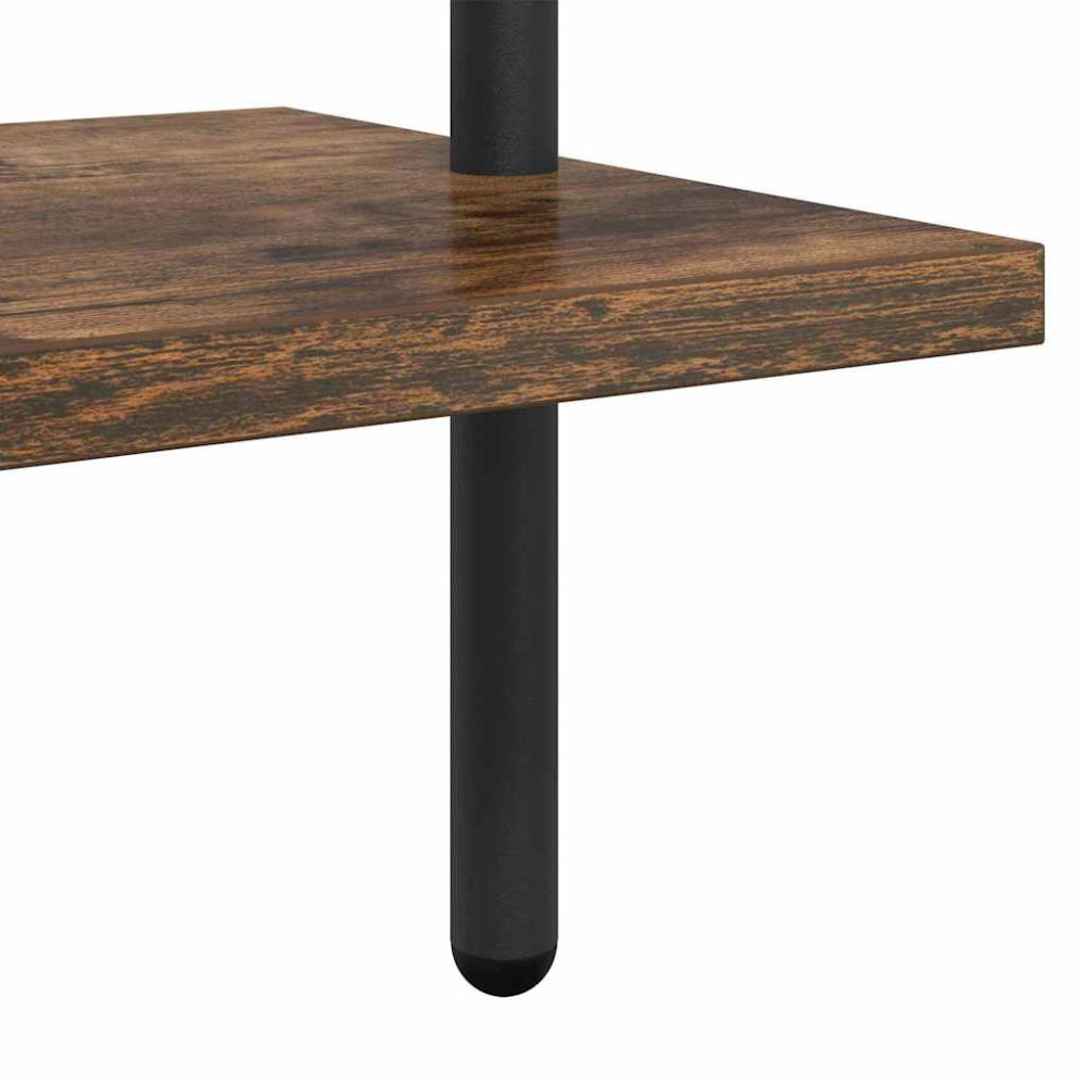 Produktbild för Hyllsystem Rökt ek 60 x 24 x 203 cm Konstruerat trä