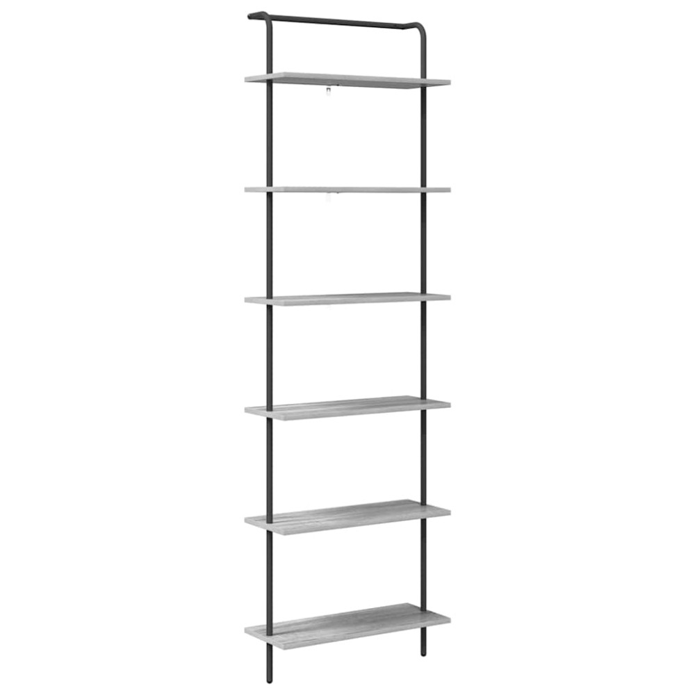 Produktbild för Hyllsystem Grå Sonoma 60 x 24 x 203 cm Konstruerat trä