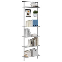 Produktbild för Hyllsystem Grå Sonoma 60 x 24 x 203 cm Konstruerat trä