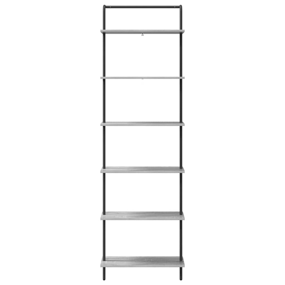 Produktbild för Hyllsystem Grå Sonoma 60 x 24 x 203 cm Konstruerat trä