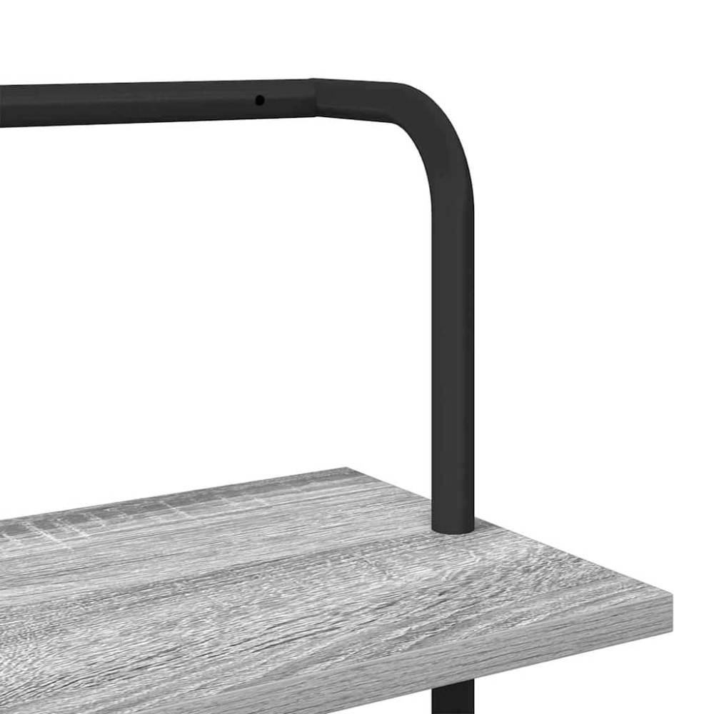 Produktbild för Hyllsystem Grå Sonoma 60 x 24 x 203 cm Konstruerat trä