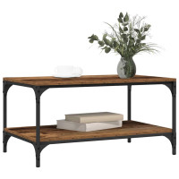 Produktbild för Kaffeebord Gammalt trä 80 x 50 x 40 cm Konstruerat trä