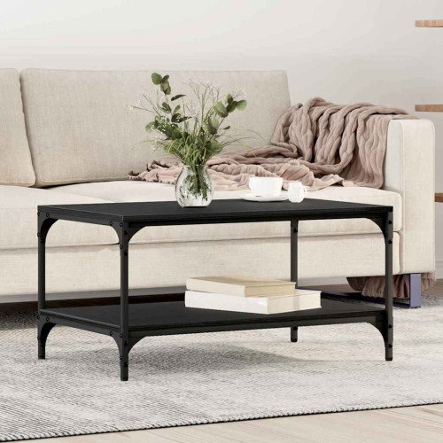 vidaXL Kaffeebord Svart Ek 82 x 50 x 40 cm Konstruerat trä