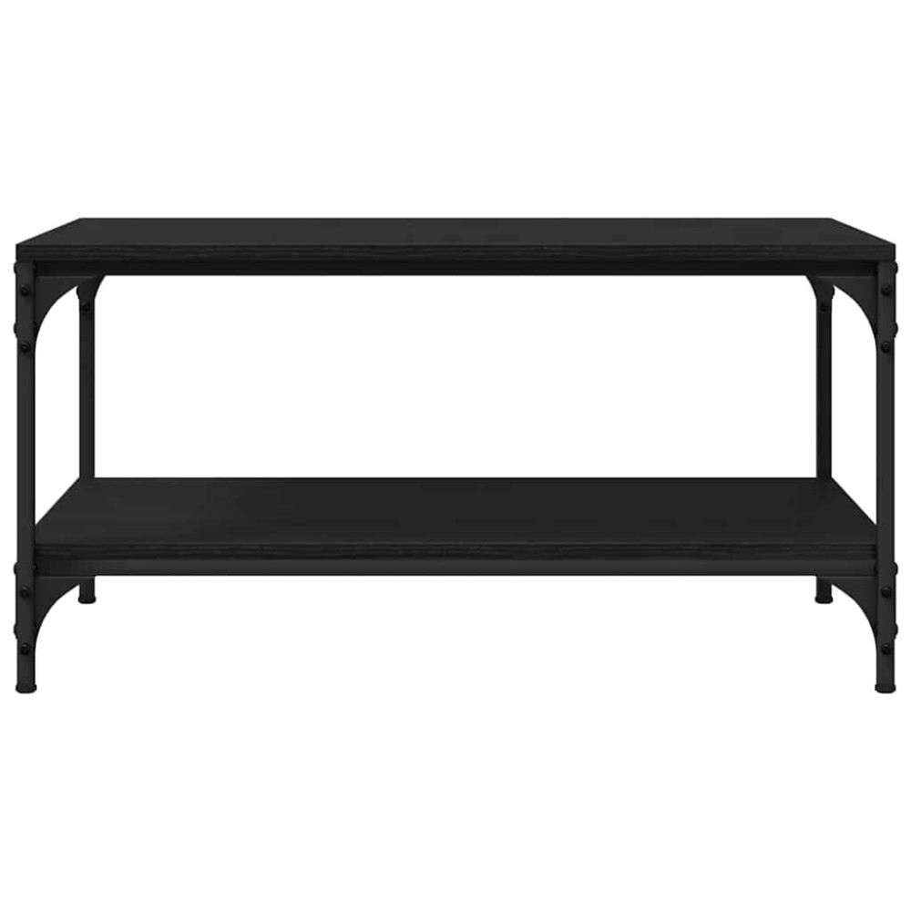 Produktbild för Kaffeebord Svart Ek 82 x 50 x 40 cm Konstruerat trä