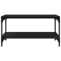Produktbild för Kaffeebord Svart Ek 82 x 50 x 40 cm Konstruerat trä