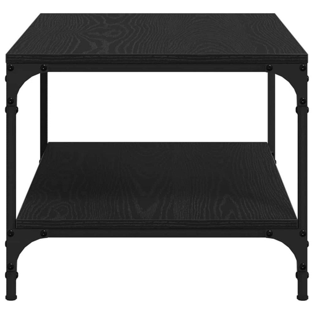 Produktbild för Kaffeebord Svart Ek 82 x 50 x 40 cm Konstruerat trä