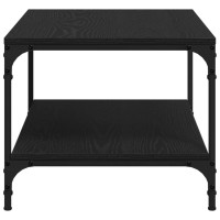 Produktbild för Kaffeebord Svart Ek 82 x 50 x 40 cm Konstruerat trä