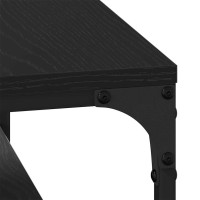 Produktbild för Kaffeebord Svart Ek 82 x 50 x 40 cm Konstruerat trä