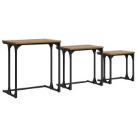 Produktbild för Nesting Kaffe Bord 3 pcs artisan ek Konstruerat trä