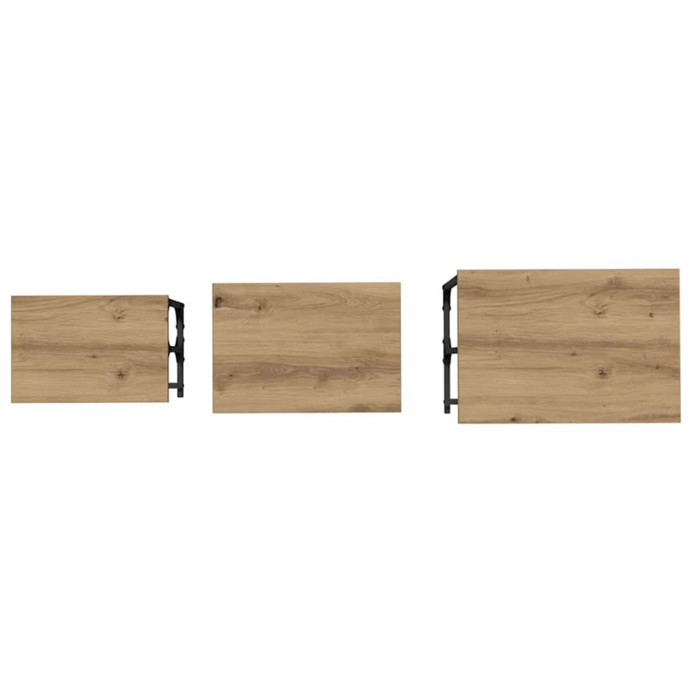 Produktbild för Nesting Kaffe Bord 3 pcs artisan ek Konstruerat trä