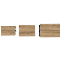 Produktbild för Nesting Kaffe Bord 3 pcs artisan ek Konstruerat trä