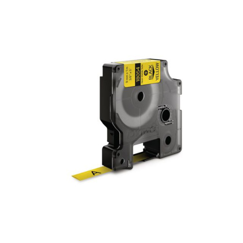 DYMO Tape Rhino krympslang 9mm svart på gul